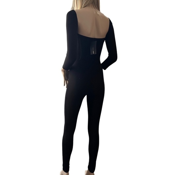 Fashion Nova Rayon Onesie Soothe Off On Shoulder Jumpsuit Leggings Sexy Bodycon - Picture 2 of 12